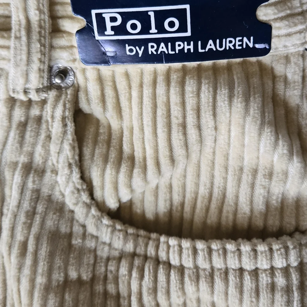 Polo Ralph Lauren Boys Vintage 90's Beige Corduroy Shorts NWT Blue Label Size 5